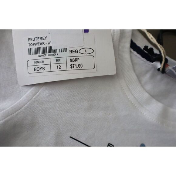 PEUTEREY Baby Boy's Sz 12 Months White See You On The Next Wave S/S T-Shirt - Picture 4 of 8
